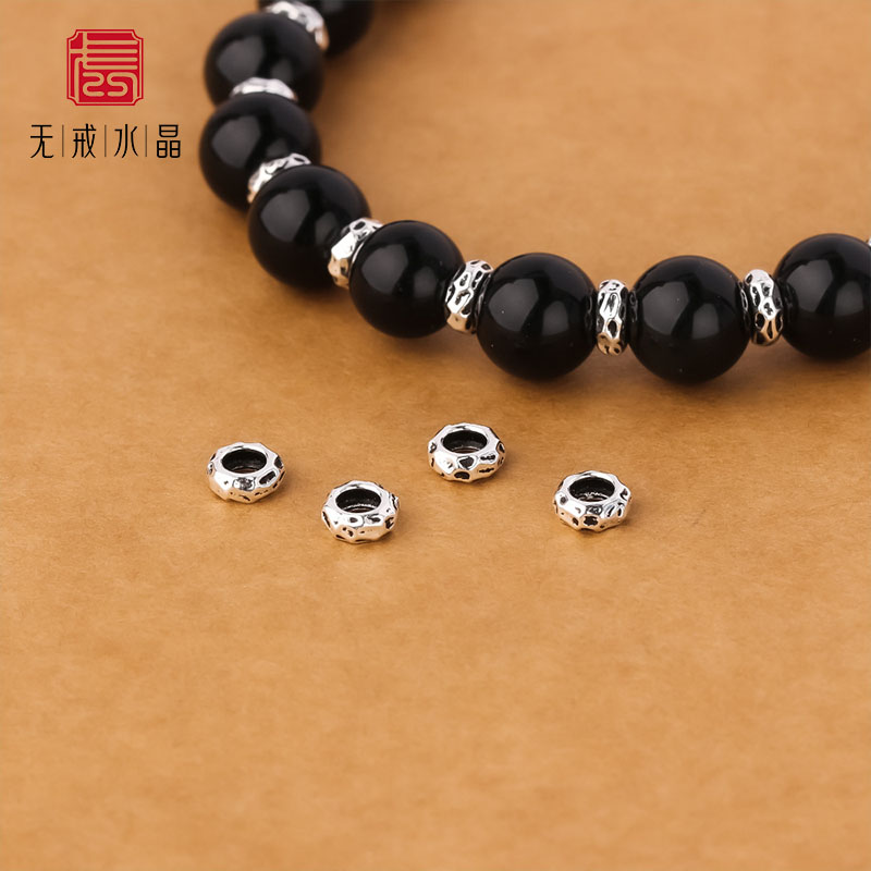『无戒』S925纯银泰银肌理感隔片垫片隔珠手链项链散珠DIY配件