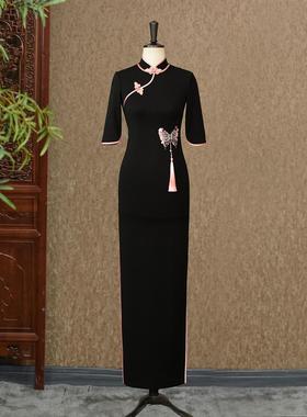 蝶影翩翩-（隆佳秀走秀旗袍111515）