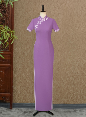 粉黛云纱-（隆佳秀走秀旗袍112017）