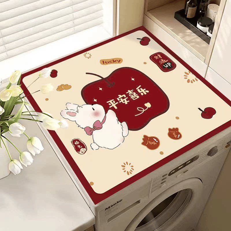 硅藻泥洗衣机防尘罩床头盖布垫布吸水防晒垫子柜台面冰箱万能盖巾