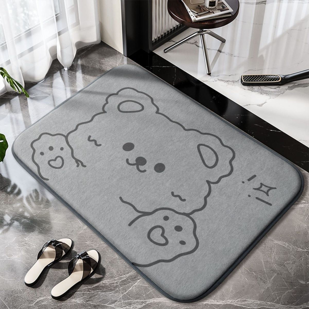 卫生间丨门口地毯珊瑚绒加厚浴室脚垫厕所垫子防滑卫浴吸水地垫