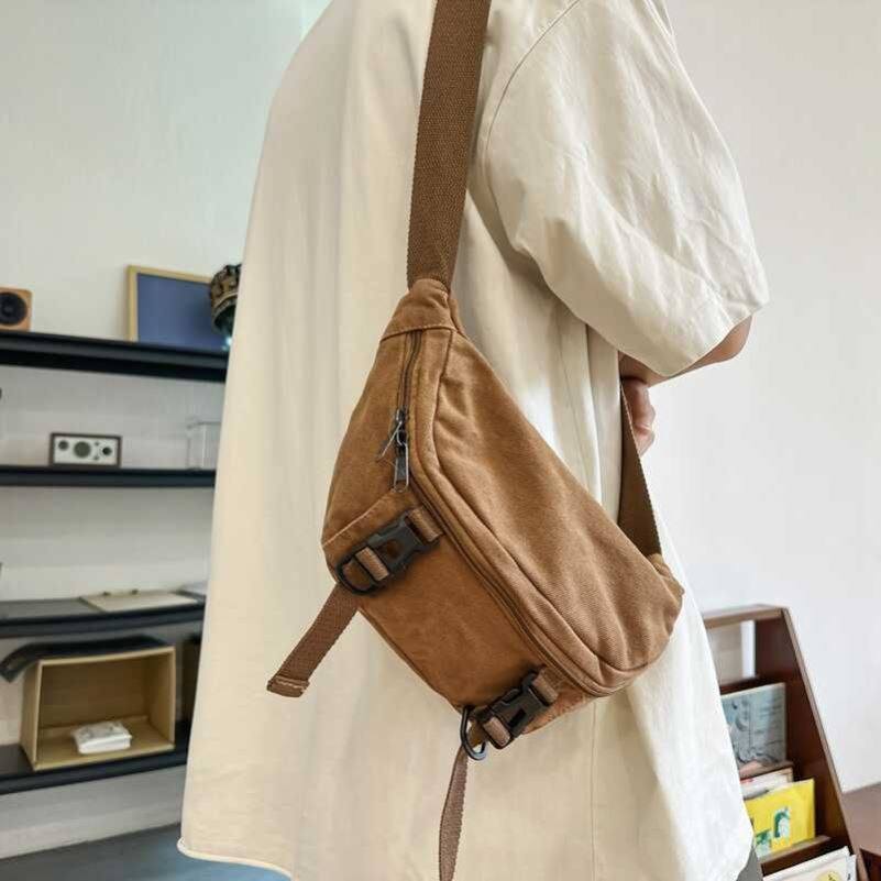 复古风胸包男士帆布小包时尚潮流斜挎包男日系休闲挎包单肩包腰包,箱包皮具/热销女包/男包,男士包袋,淘宝优惠券,粉丝福利购,淘宝优惠卷