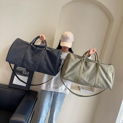 大容量帆布时尚女包短期旅行包轻便行李包手提外出旅游运动健身