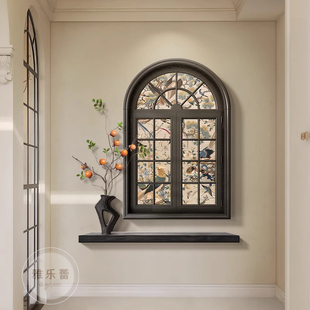 法式中古风玄关装饰画百鸟图走廊过道挂画复古客厅入户门绿植壁画