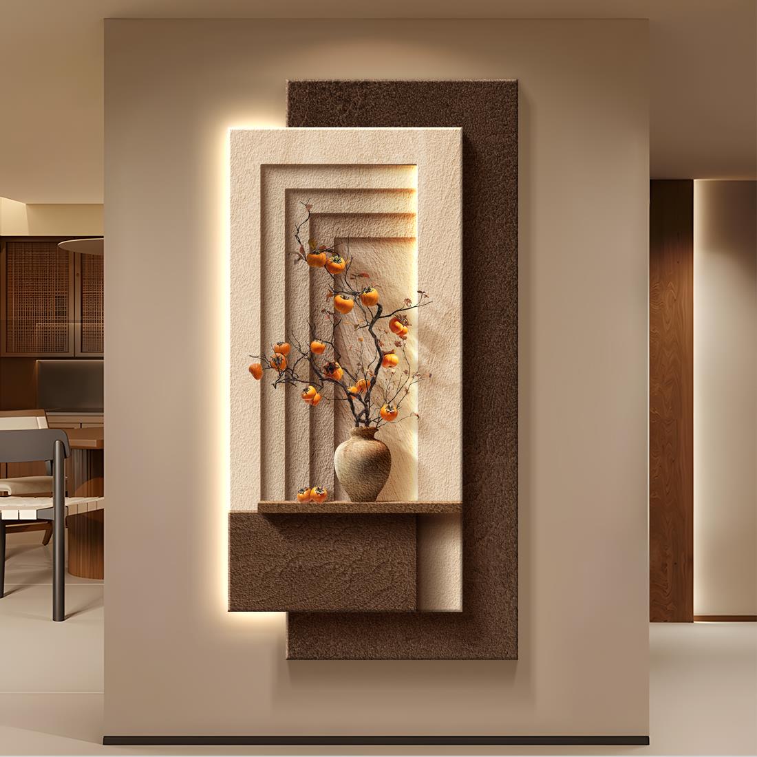 柿如意玄关挂画2025新款高