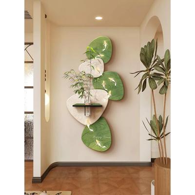 中古风九鱼图玄关装饰画入