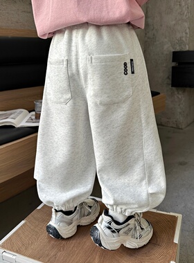 男童春秋季休闲卫裤2026新款韩版儿童束脚长裤宝宝百搭洋气运动裤