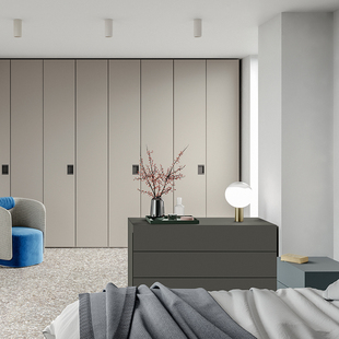 一门到顶 奶油风简约轻奢实木环保柜体 全屋定制衣柜走入式 衣帽间