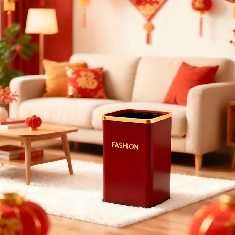 垃圾桶家用2025新款红色