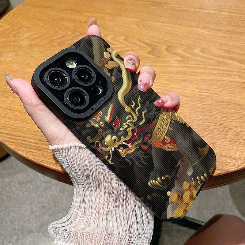 DZ适用苹果17手机壳新款iPhone16潮牌15promax女款14plus小众13pro高级感12聚财貔貅11pro
