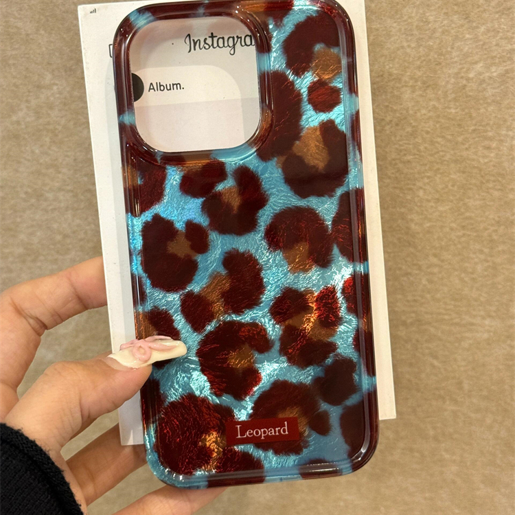 拼色豹纹适用苹果17promax手机壳