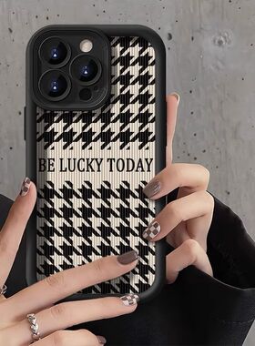 DZ木年沛适用vivox100手机壳x90红色x80女款pro+全包x70防摔x60高级x50千鸟格豹纹s17潮牌iqoo11软壳女款小众