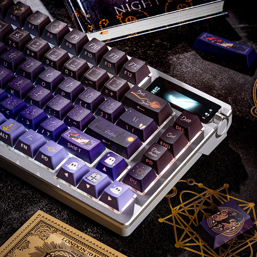 苍海月魔法少女机械键盘键帽透明透光原厂小蜜蜂made60/68美加狮