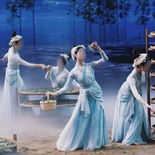 《盐霜与绸光》女子古典舞群舞同款舞蹈演出表演服装专业定制