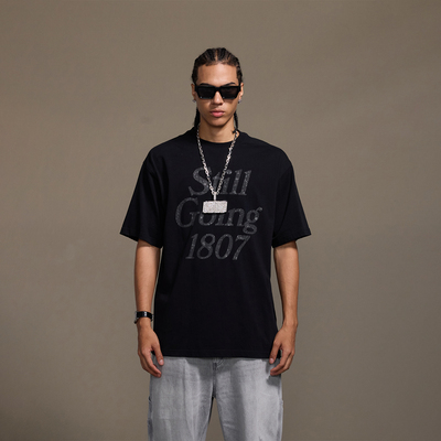 1807STILLGOING细闪印花短袖T恤