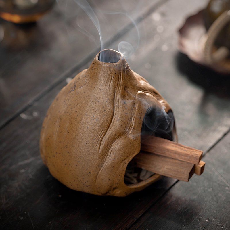 小壁炉香薰炉鼠尾草熏香炉圣木净化香炉迷你炉子小众高级氛围摆件
