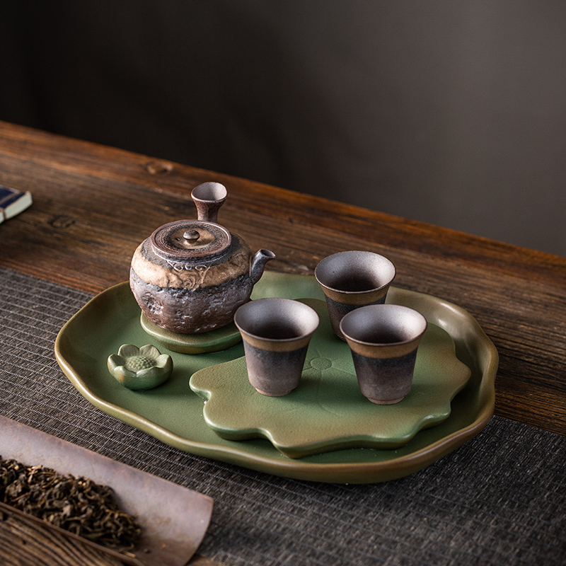 粗陶功夫茶具陶瓷茶壶茶杯