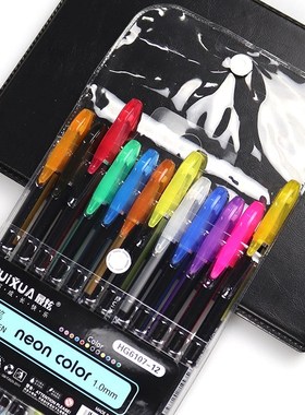 ZIXA Neon Color Metal Gel Pens 12/16/24/36/48 Colors Student