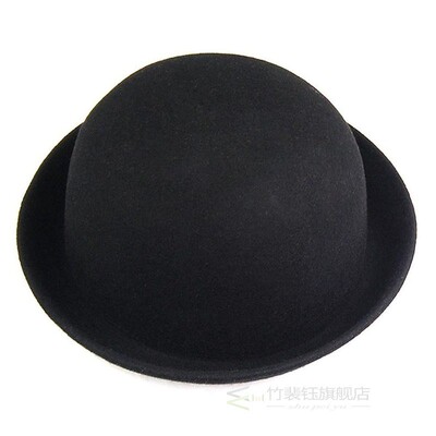 Bowler Hat Felt-Hat Riding-Hat Chaplin Black Melon 1piece