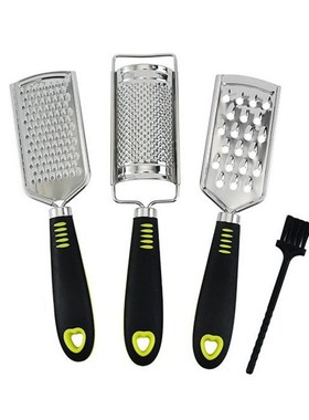 Pack of 4 Cheese Grater Stainless Steel Gadget Fruit Vegetab