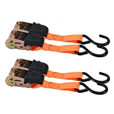 2/4Pcs Car Tension Rope Tie Down Strap Strong Ratchet Belt