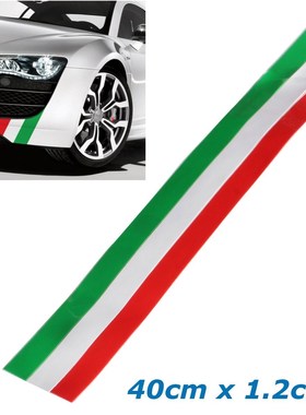 40 x1.2cm PVC Italian Italy Long Flag Sticker Strip Decal B