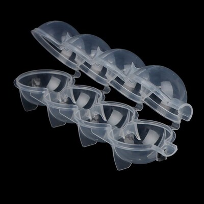 2pcs 4 Cavity Ice Cube Maker Ice Ball Mold Tray Silicone Whi