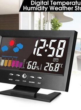 1pcs Clock Radio Electric Desktop Alarm Clock With Projectio