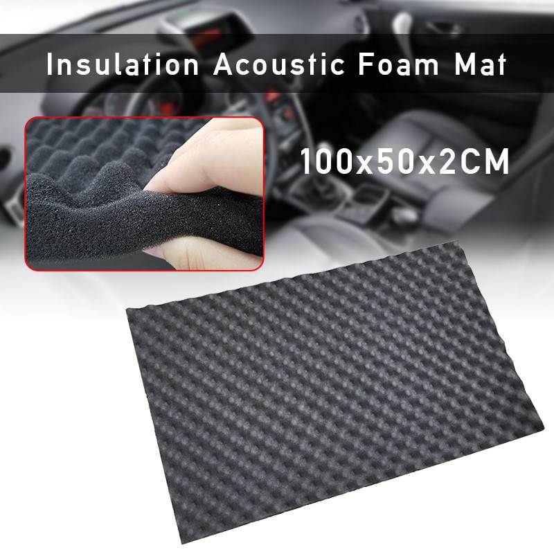 1 Roll 100x50x2cm Car Sound Deadener Mat Soundproof Foam Rub