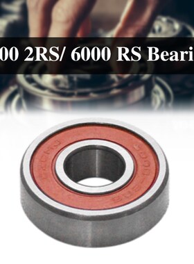 2Pcs 6000 2RS/6000 RS Ball Bearing 10x26x8mm Red Sealed Rubb