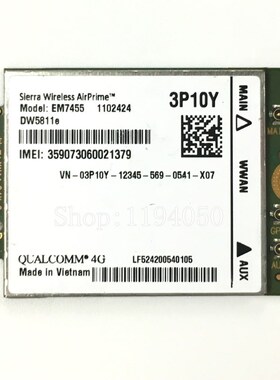 Wireless EM7455 LTE 4G NGFF Module DW5811E 3P10Y 300 M para