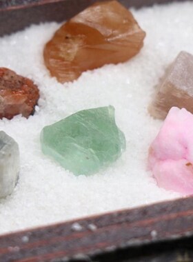 20 Pcs/set Mineral Specimens Boxed Crystal Agate Stones Box