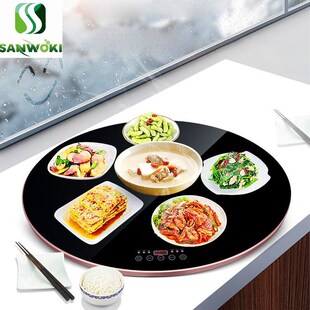 Round food insulation table dinner warming tray Warm Vegetab