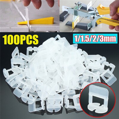 1Set/100Pcs 1/1.5/2/3mm Tile Levelling Spacers Clips Floorin