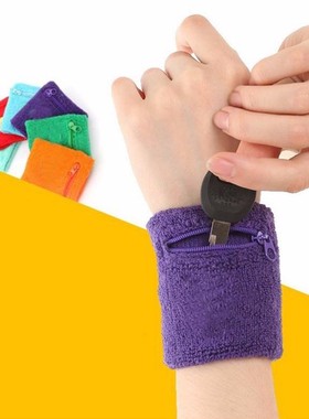 2pcs Zip Wrist Support Brace Zip Wallet Running Cycling Tenn