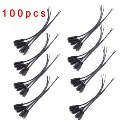 100pcs 12V Connectors DC female jack cable adapter plug powe