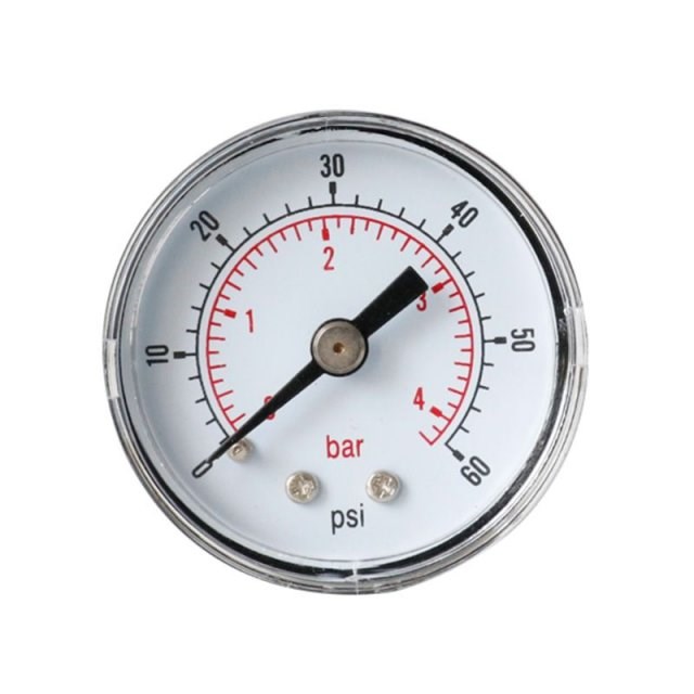 Pressure Gauge 40mm 1/8 BSPT Rear Back 15-300 PSI & Bar for