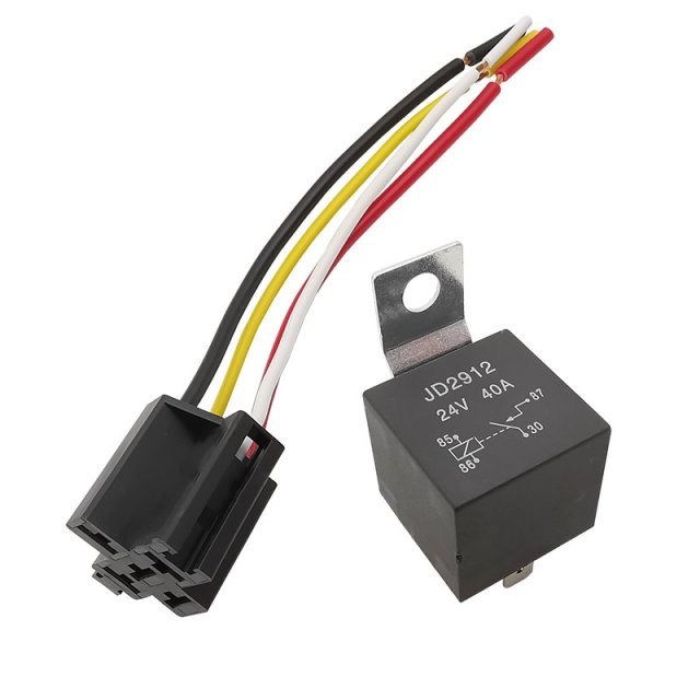 1Pcs Waterproof Automotive Relay JD2912 Car Relay 24V 40A 4
