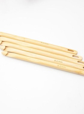 3pcs 4/6/8mm Wooden Locker Hook Crochet Thread Needles Hand