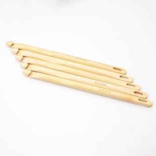 3pcs 4/6/8mm Wooden Locker Hook Crochet Thread Needles Hand