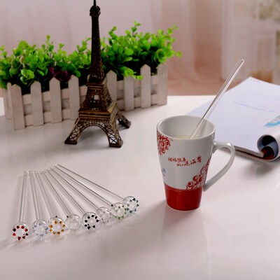 Portable Creative Glass Straws Smoothie Drinking Straws for