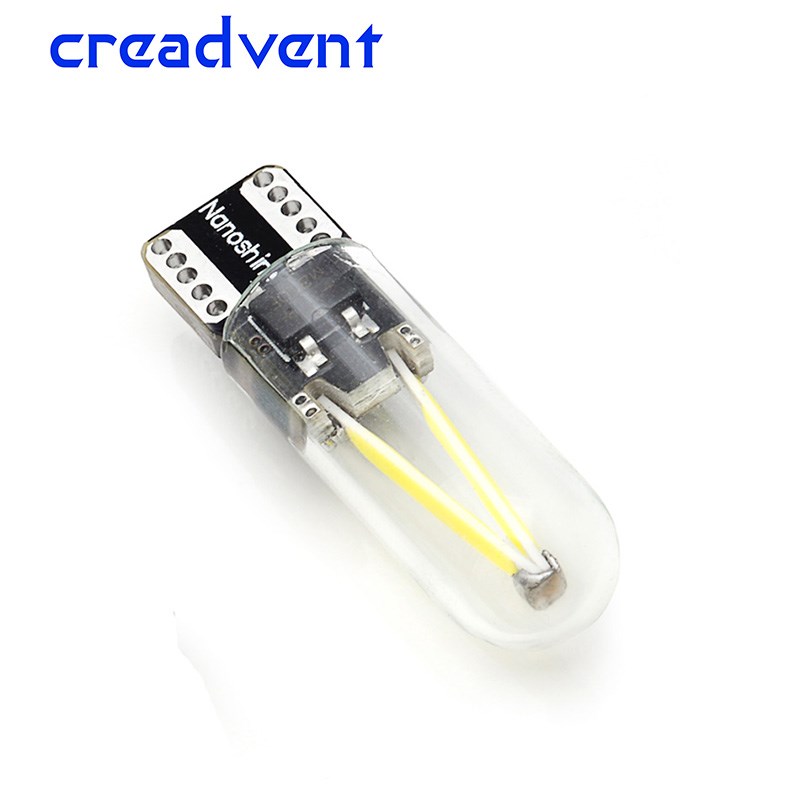 Newest W5W led T10 cob glass car light Led filat auto automo