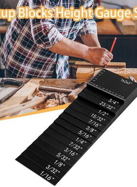 15pcs Setup Blocks Height Gauge Set Woodworking Precision Al