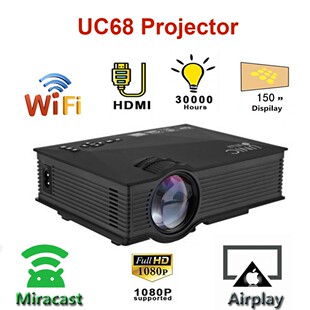 UNIC UC68 Mini Projector Multimedia Home Theatre 1800 lumens