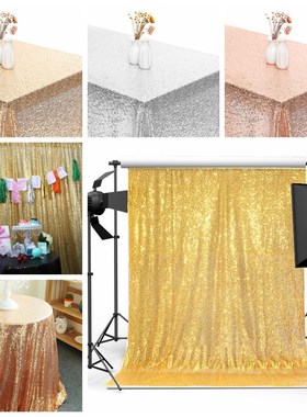 120x210cm Sequin Backgrounds Fabric Curtain Birthday Weddin