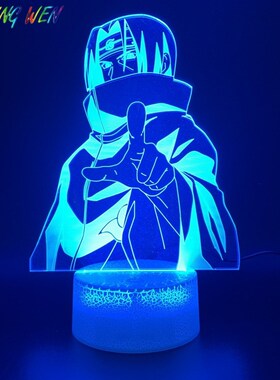 3d Led Night Light Lamp Naruto Anime Itachi chiha Figure Jap
