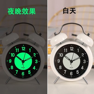 Rechargeable noctilucent alarm clock wake children male