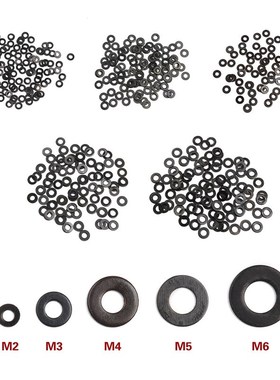 100Pcs M2 M3 M4 M5 M6 M8 Carbon Steel Flat Machine Washer Pl
