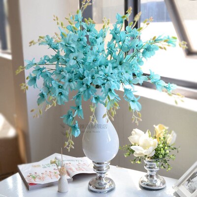 1PC Artificial Orchid Flowers Branch Silk cattleya Flower Bu