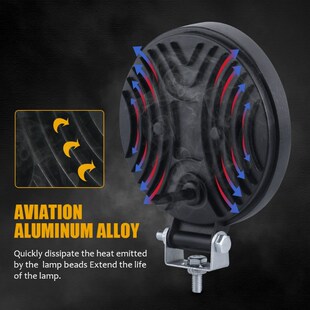 Led Work Light Bar 72W 24 barra Square Round Spotlight DRL C